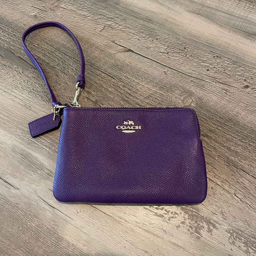 Coach Plum Wristlet